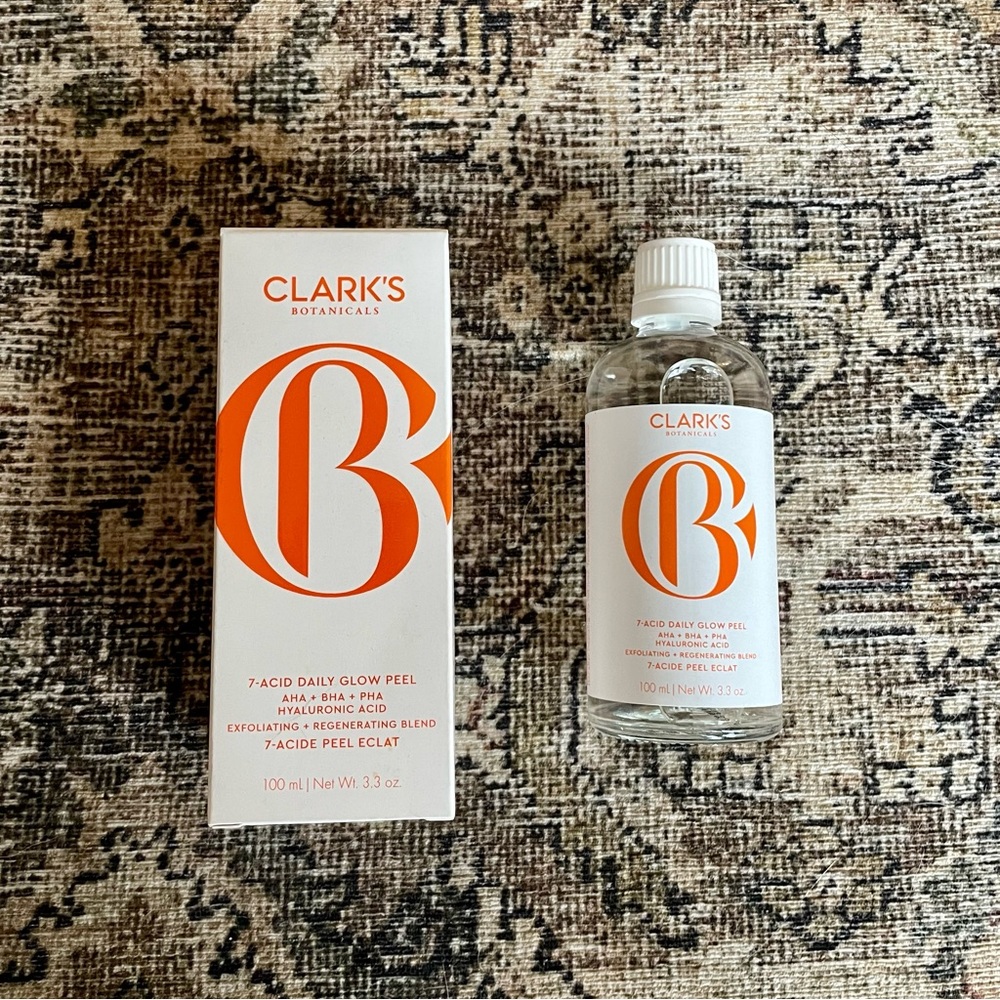 Clark’s Botanicals 7 Acid Daily Glow Peel - Full Size 3.3 oz